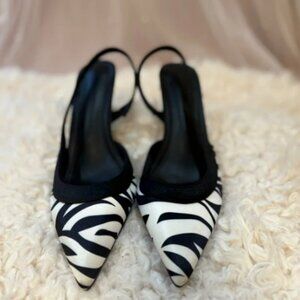 Zebra Kitten Heel Pumps